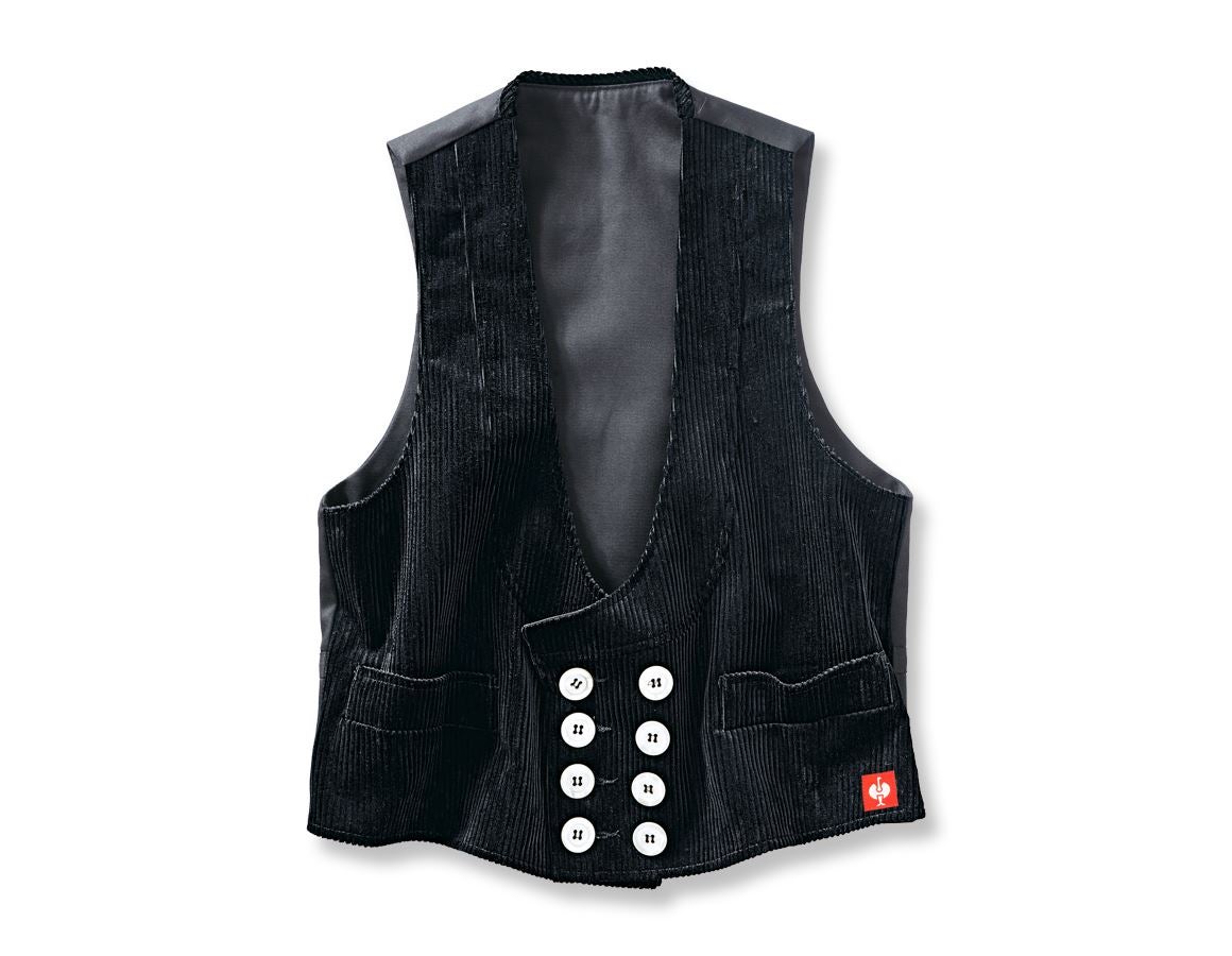 Gilets de travail: Gilet corporatif en velours côtelé + noir