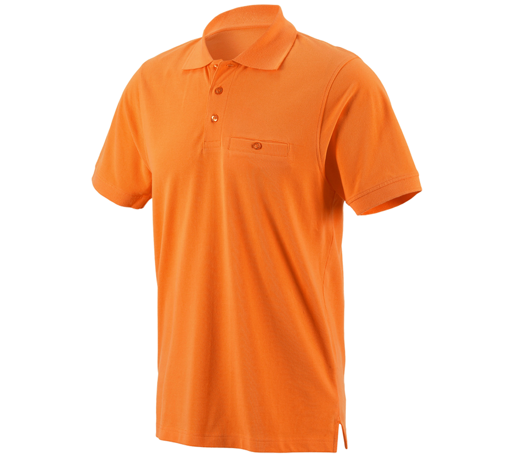 Hauts: e.s. Polo cotton Pocket + orange