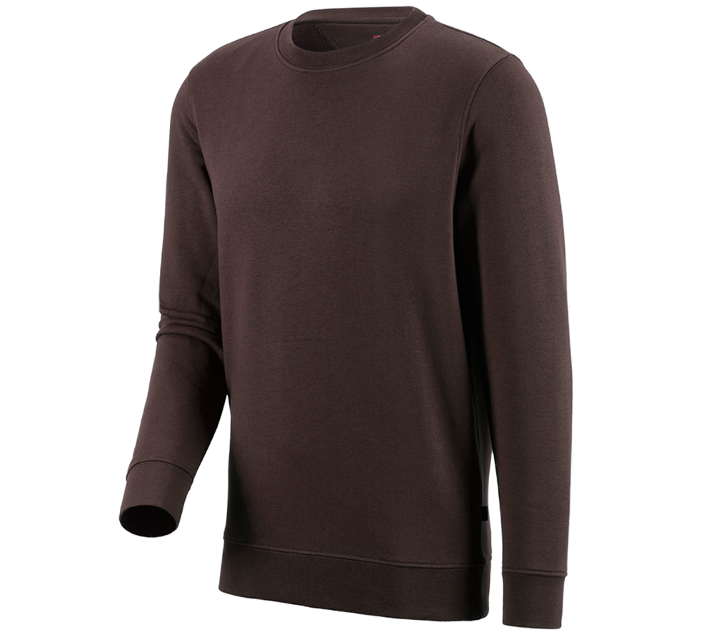 Onderwerpen: e.s. Sweatshirt poly cotton + bruin