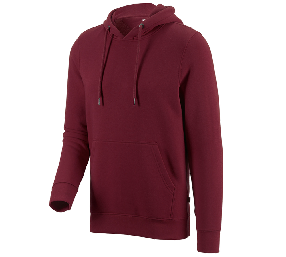 Shirts & Co.: e.s. Hoody-Sweatshirt poly cotton + bordeaux