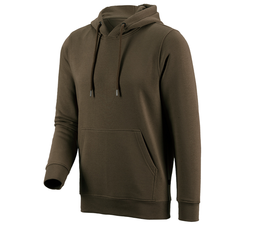 Hauts: e.s. Sweatshirt à capuche poly cotton + olive