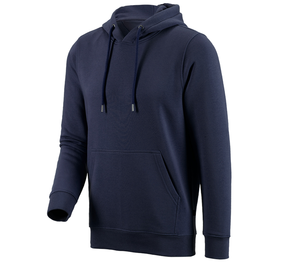 Thèmes: e.s. Sweatshirt à capuche poly cotton + bleu foncé