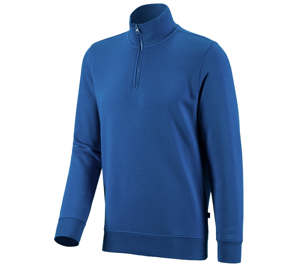 Thèmes: e.s. Sweatshirt ZIP poly cotton + bleu gentiane