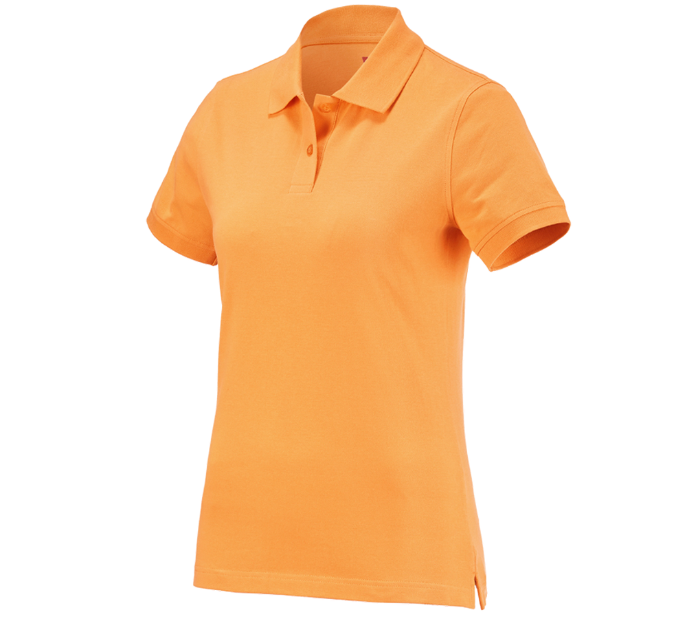 Bovenkleding: e.s. Polo-Shirt cotton, dames + licht oranje