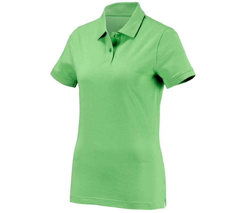 Onderwerpen: e.s. Polo-Shirt cotton, dames + appelgroen