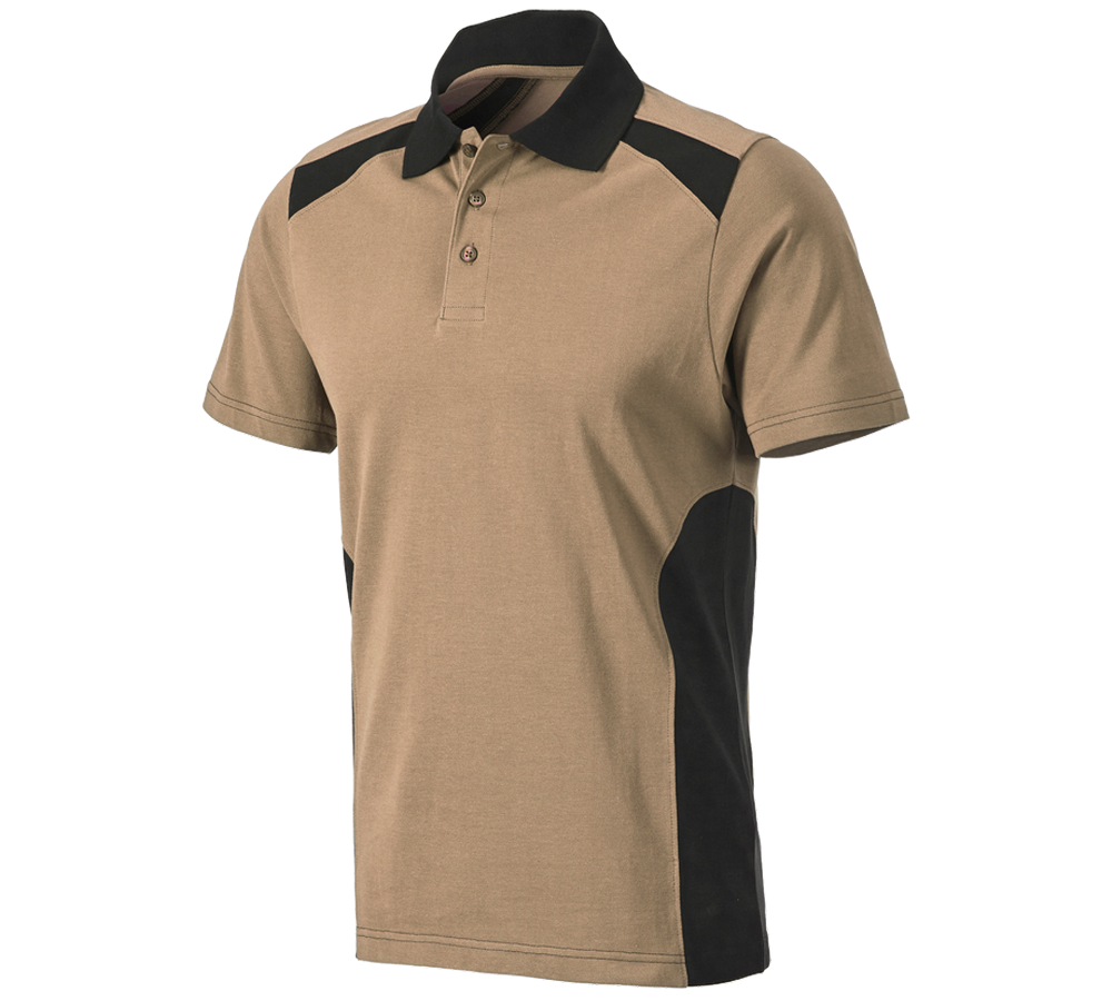 Onderwerpen: Polo-Shirt cotton e.s.active + kaki/zwart