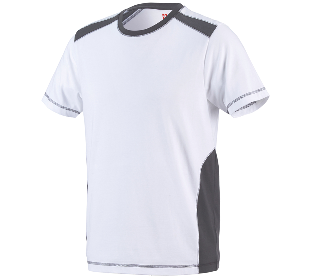 Bovenkleding: T-Shirt cotton e.s.active + wit/antraciet