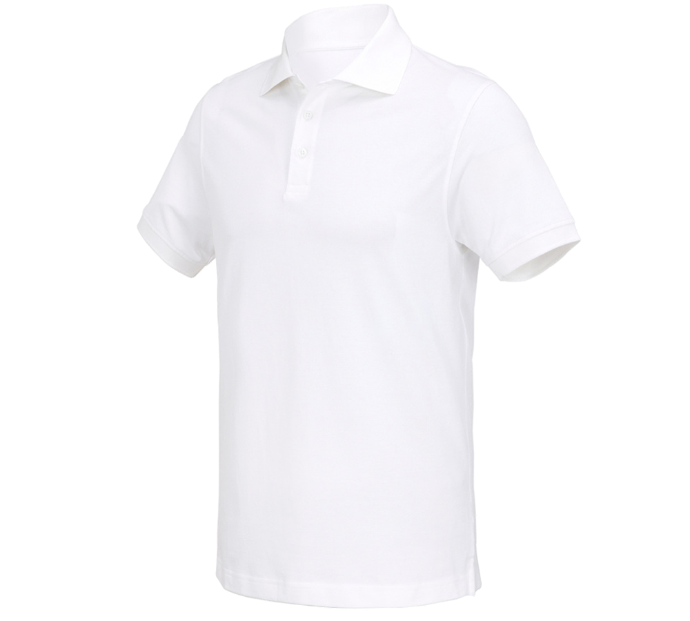 Hauts: e.s. Polo cotton Deluxe + blanc