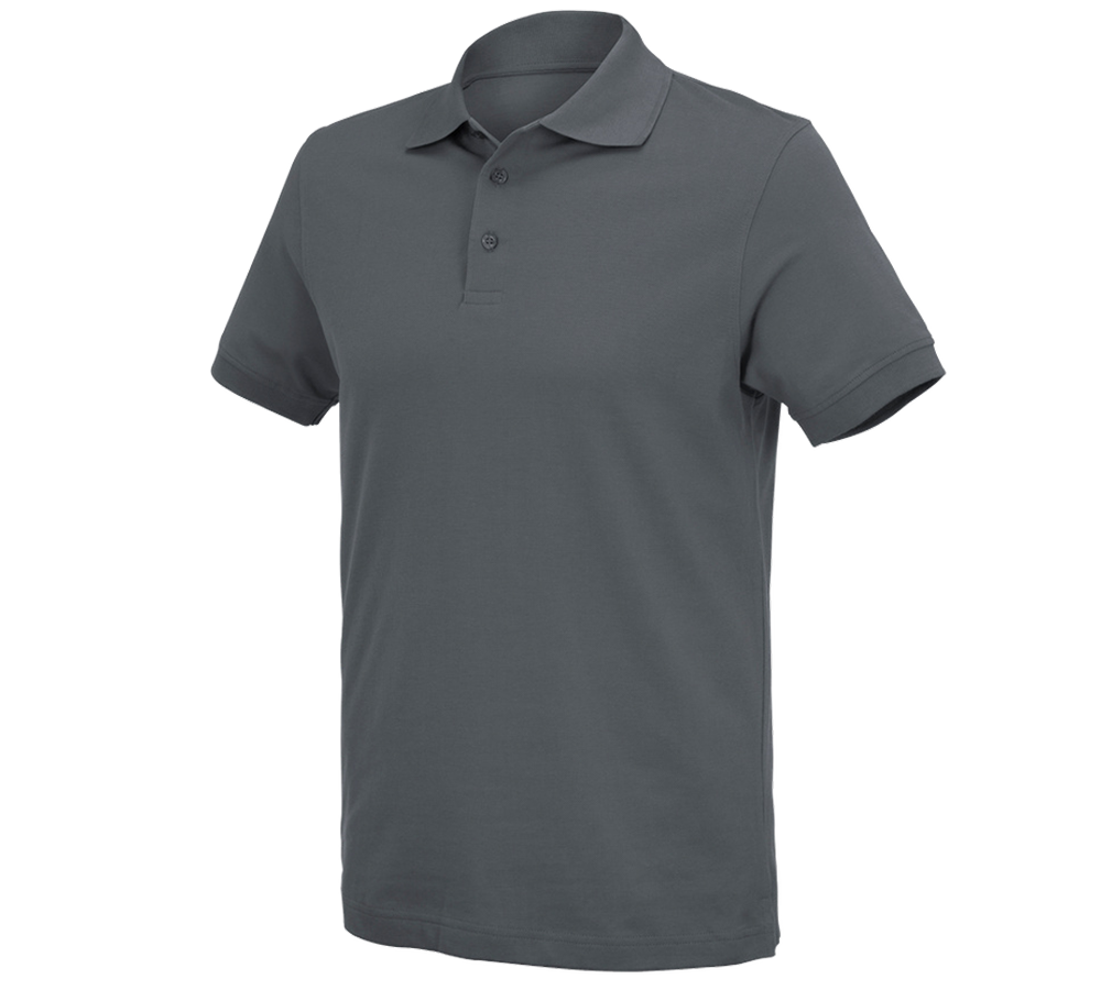 Bovenkleding: e.s. Polo-Shirt cotton Deluxe + antraciet