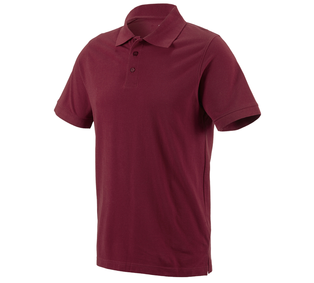 Hauts: e.s. Polo cotton + bordeaux