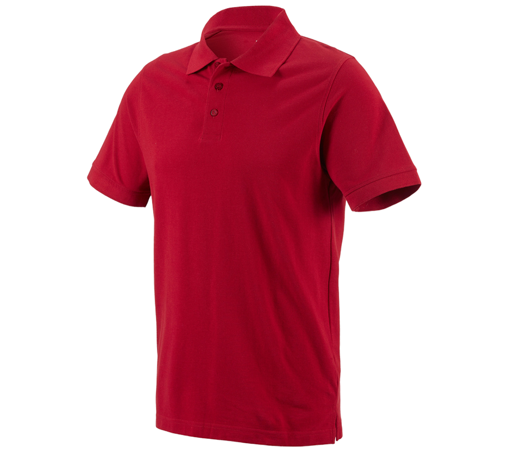 Hauts: e.s. Polo cotton + rouge vif