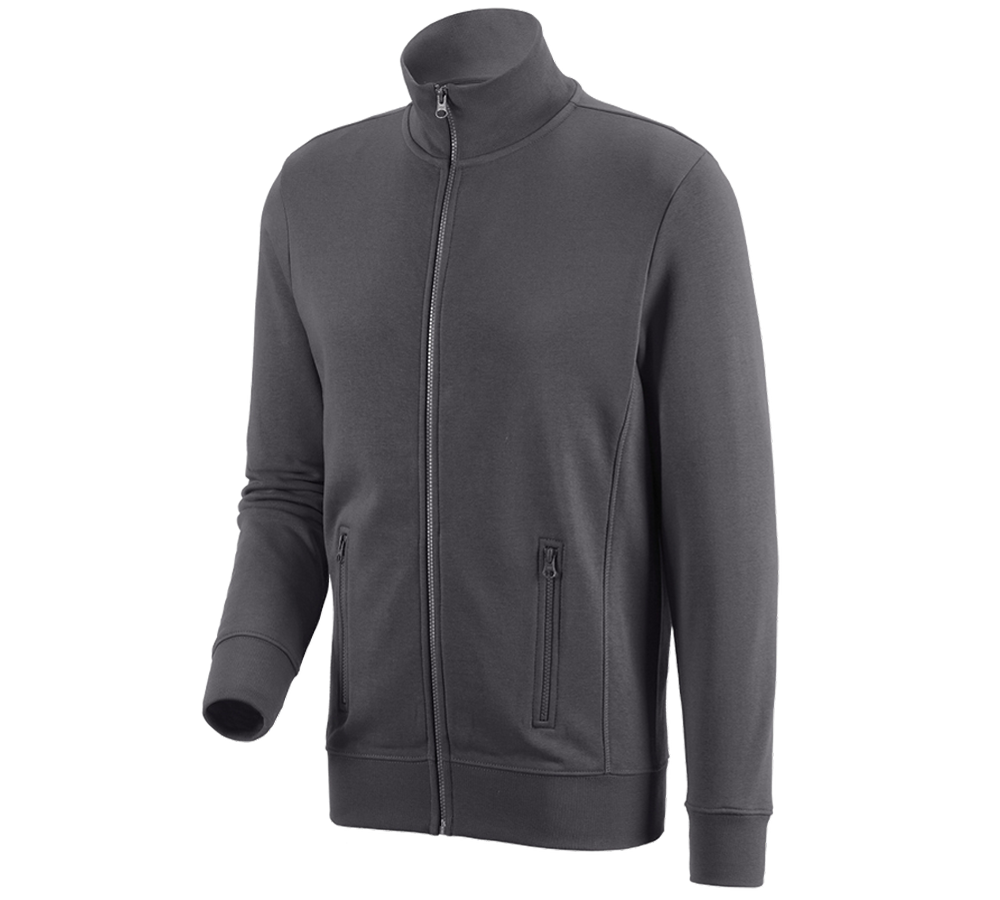 Hauts: e.s. Veste sweat poly cotton + anthracite