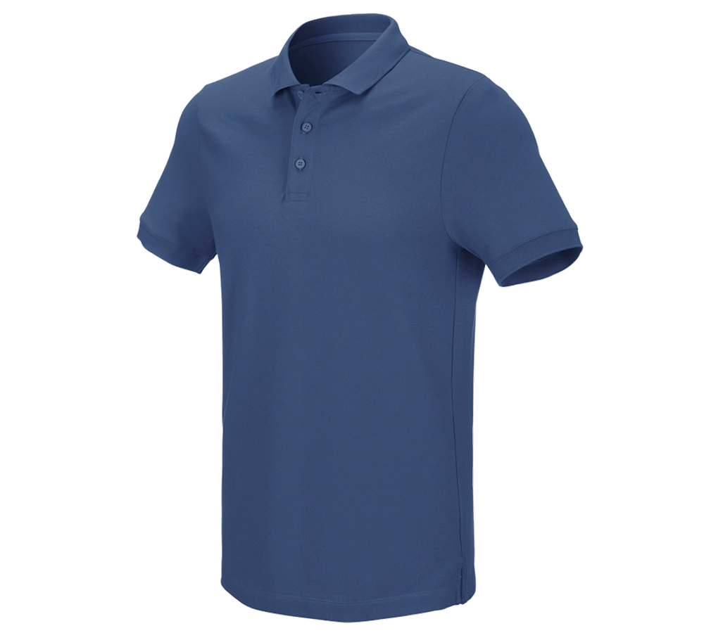 Bovenkleding: e.s. Pique-Polo cotton stretch + kobalt