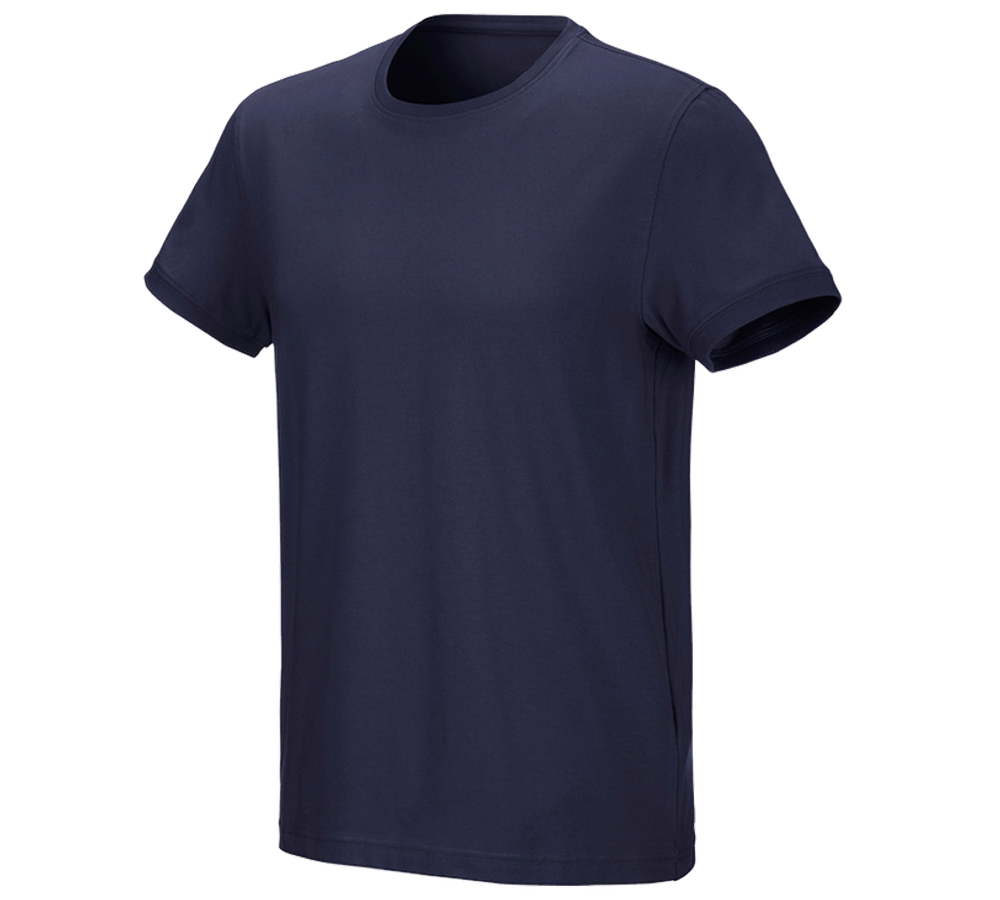 Onderwerpen: e.s. T-Shirt cotton stretch + donkerblauw