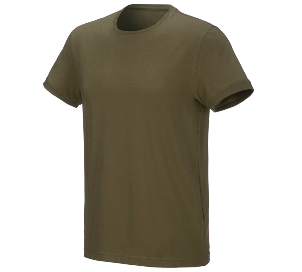 Onderwerpen: e.s. T-Shirt cotton stretch + moddergroen