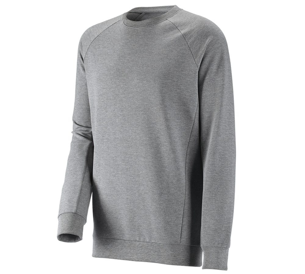 Onderwerpen: e.s. Sweatshirt cotton stretch, long fit + grijs mêlee