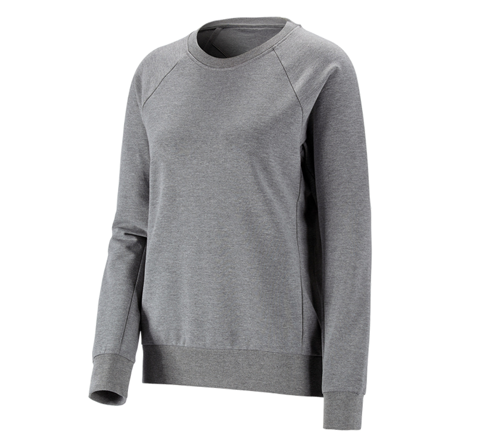Thèmes: e.s. Sweatshirt cotton stretch, femmes + gris mélange