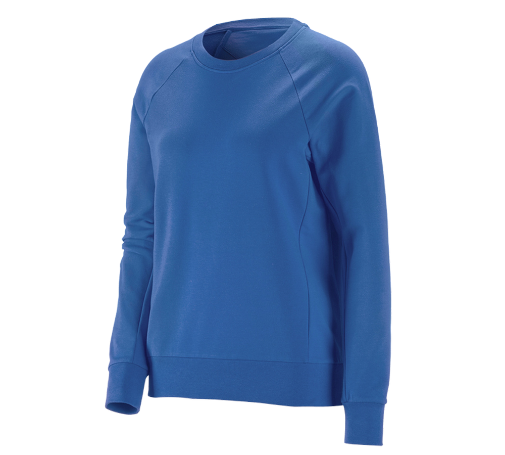 Thèmes: e.s. Sweatshirt cotton stretch, femmes + bleu gentiane