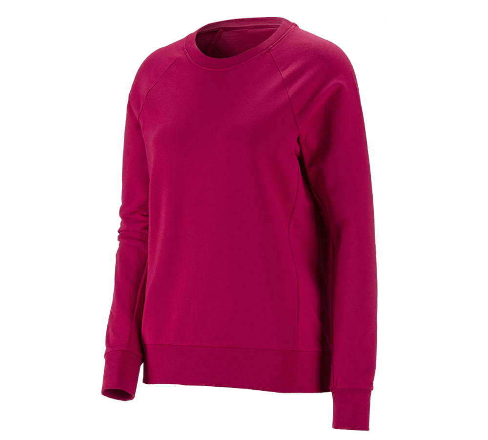 Thèmes: e.s. Sweatshirt cotton stretch, femmes + magenta