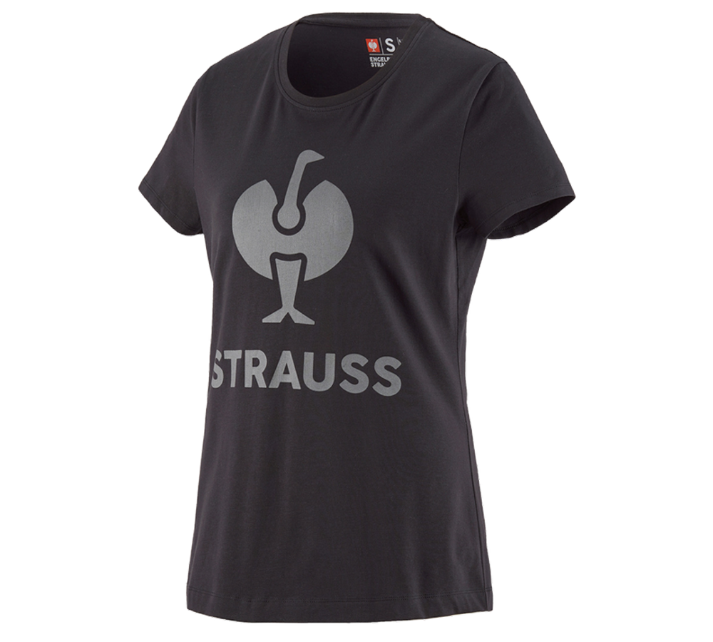 Bovenkleding: T-Shirt e.s.concrete, dames + zwart