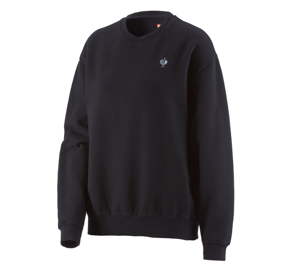Shirts & Co.: Oversize Sweatshirt e.s.motion ten, Damen + oxidschwarz vintage