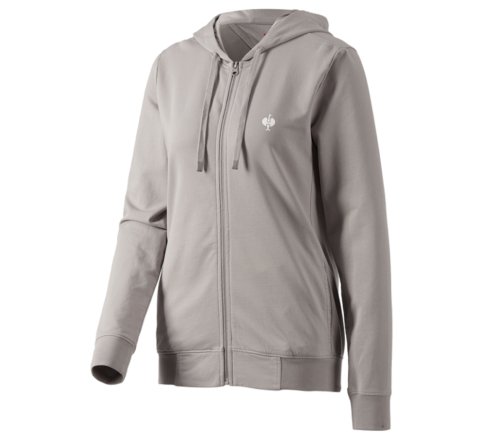 Bovenkleding: Capuchon-Sweatjack e.s.motion ten,dames + opaalgrijs vintage