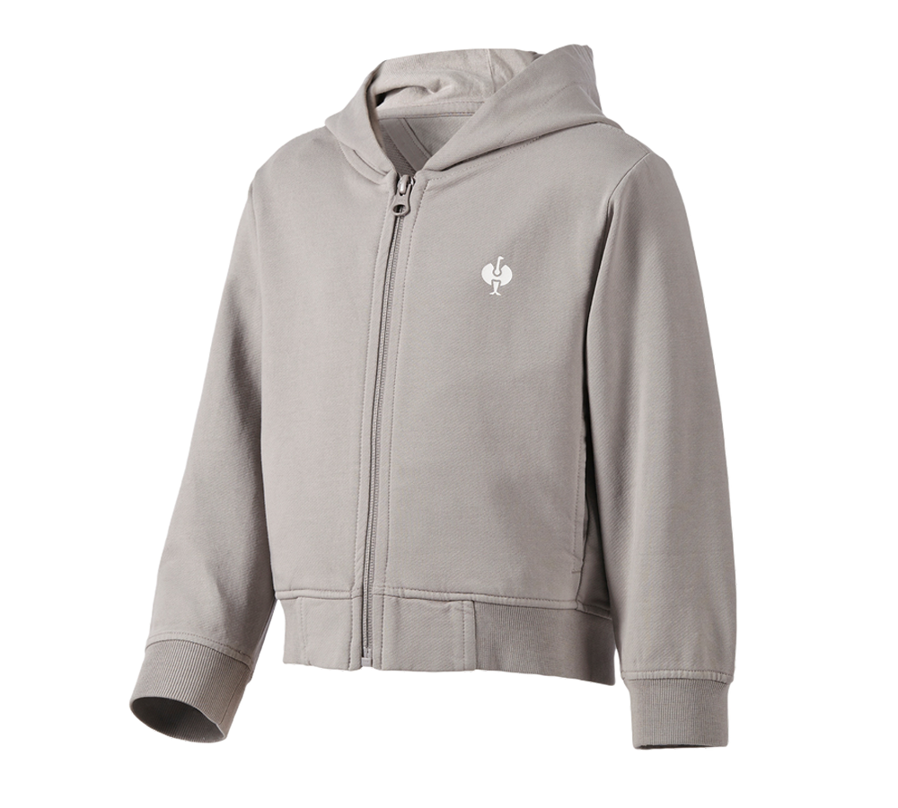 Shirts & Co.: Kapuzensweatjacke e.s.motion ten, Kinder + opalgrau vintage