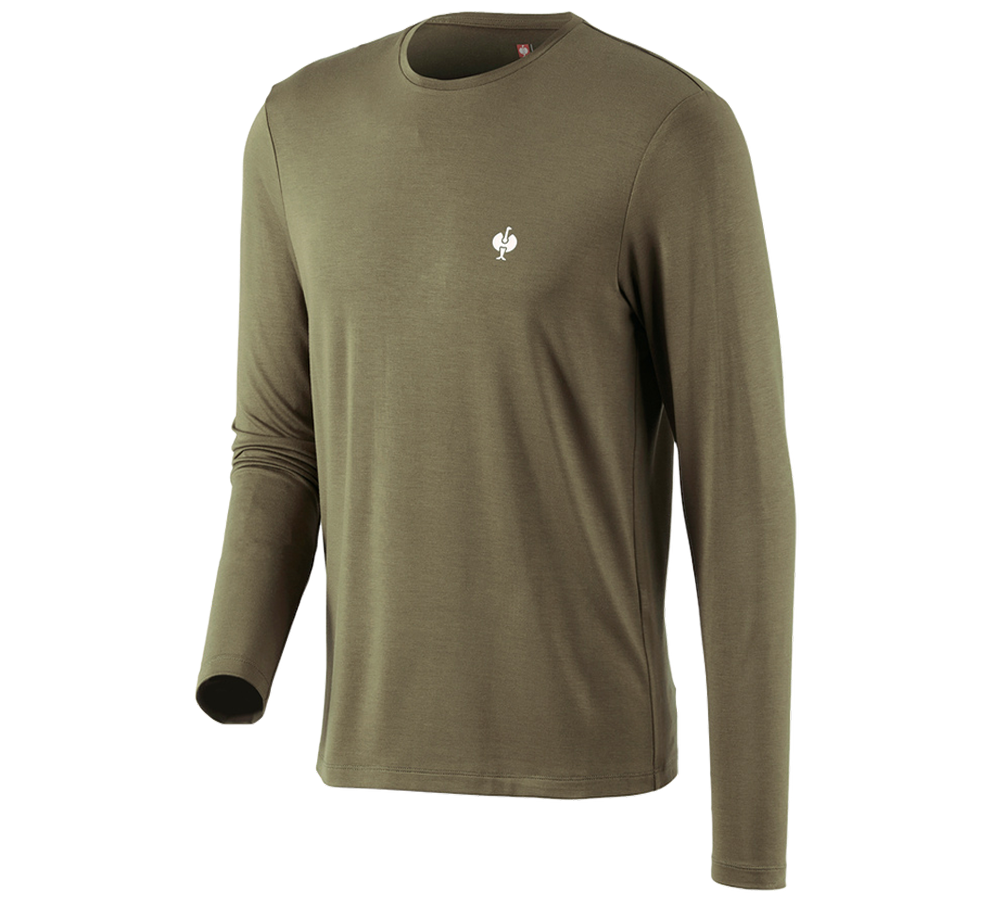 Hauts: Modal-Longsleeve e.s.concrete + vert boue