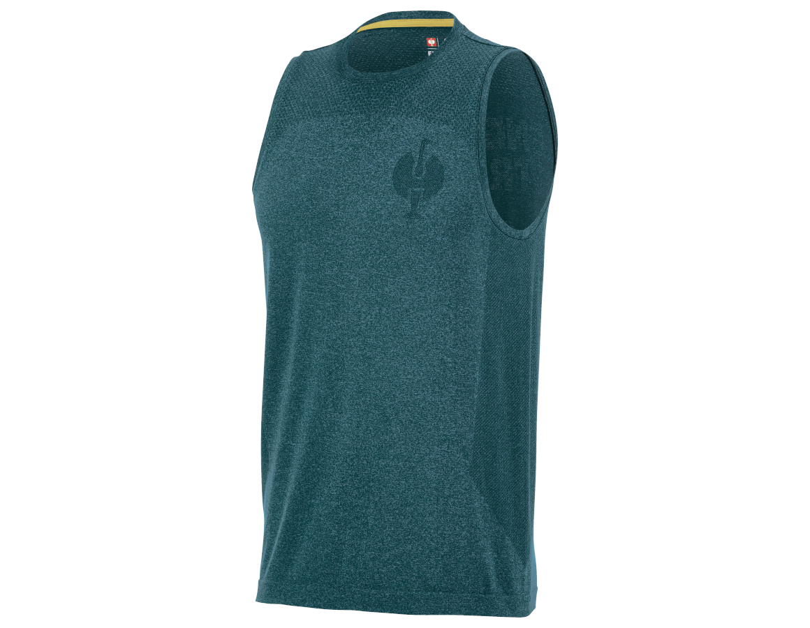 Shirts & Co.: Athletik-Shirt seamless e.s.trail + smaragdgrün melange