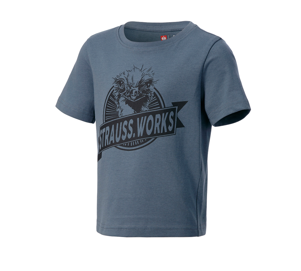 Hauts: T-shirt e.s.iconic works, enfants + bleu oxyde