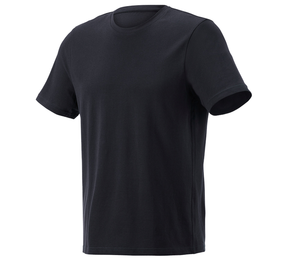 Bovenkleding: e.s. Pique-T-Shirt cotton light + zwart