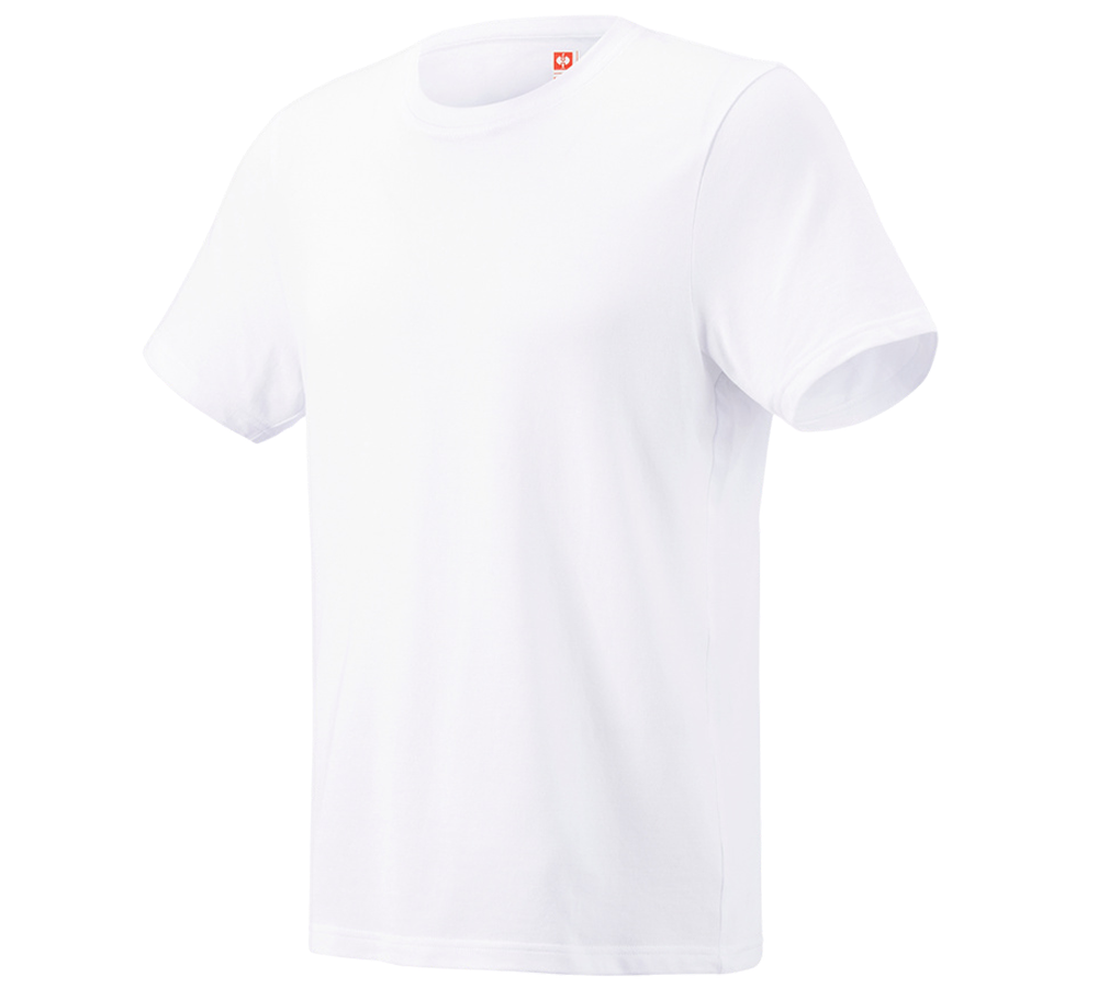 Bovenkleding: e.s. Pique-T-Shirt cotton light + wit