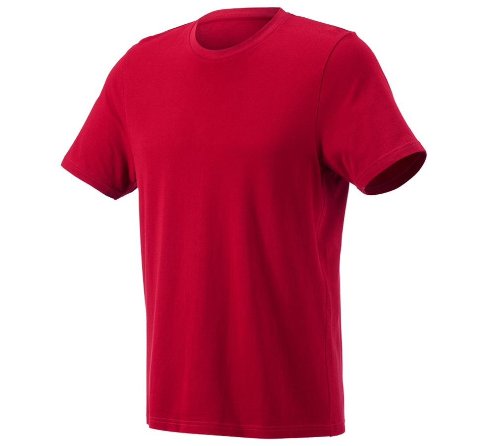 Bovenkleding: e.s. Pique-T-Shirt cotton light + vuurrood