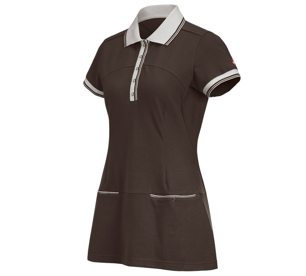 Shirts & Co.: Piquékleid e.s.avida + kastanie