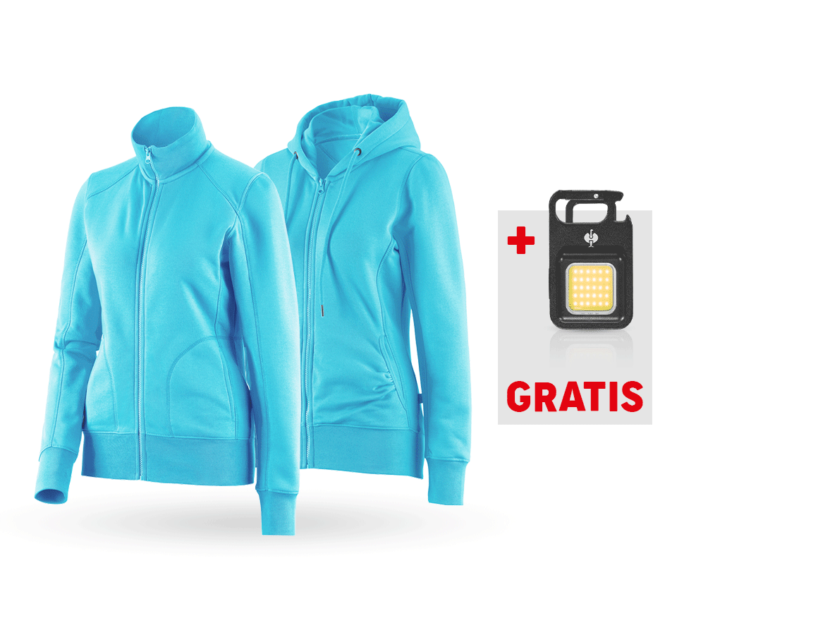 Kledingsets: SET: Sweatjack + Hoody-Sweatjack poly cotton,dames + capri