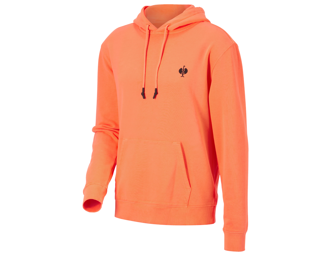 Bovenkleding: e.s. Hoody-Sweatshirt neon + neonoranje vintage