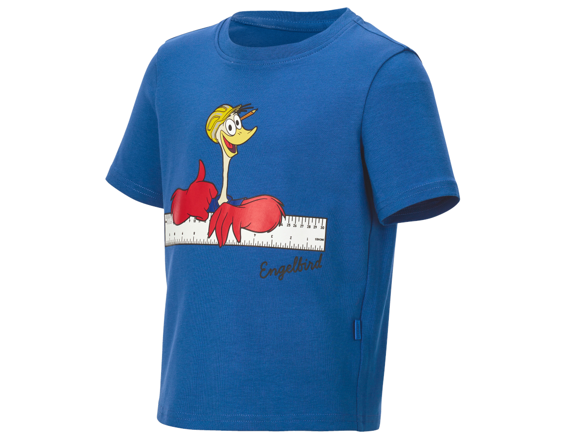 Bovenkleding: e.s. T-shirt cotton stretch engelbird, kinderen + engelbird8/gentiaanblauw
