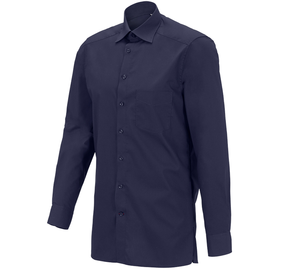 Thèmes: e.s. Chemise de service à manches longues + bleu foncé