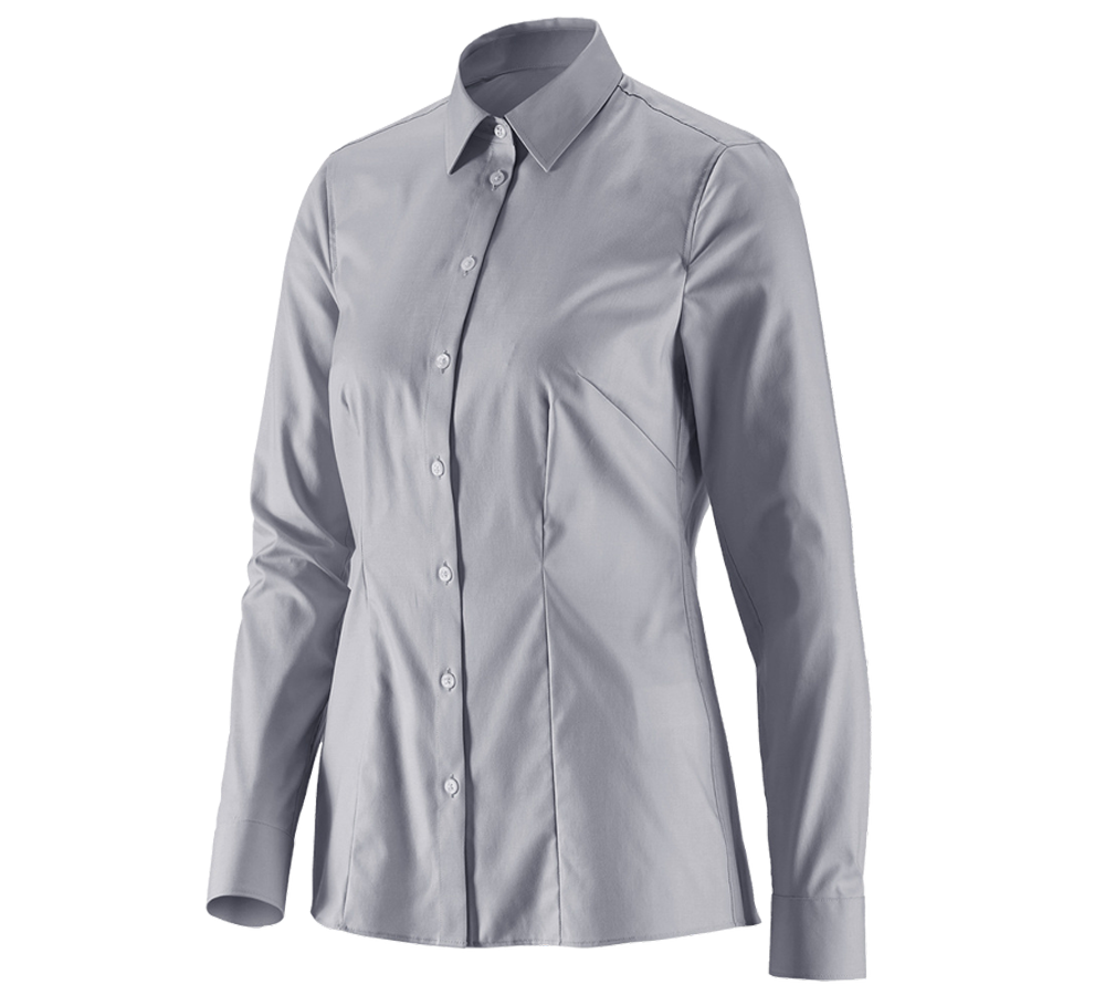 Hauts: e.s. Chemisier business cotton str. fem. reg. fit + gris brume