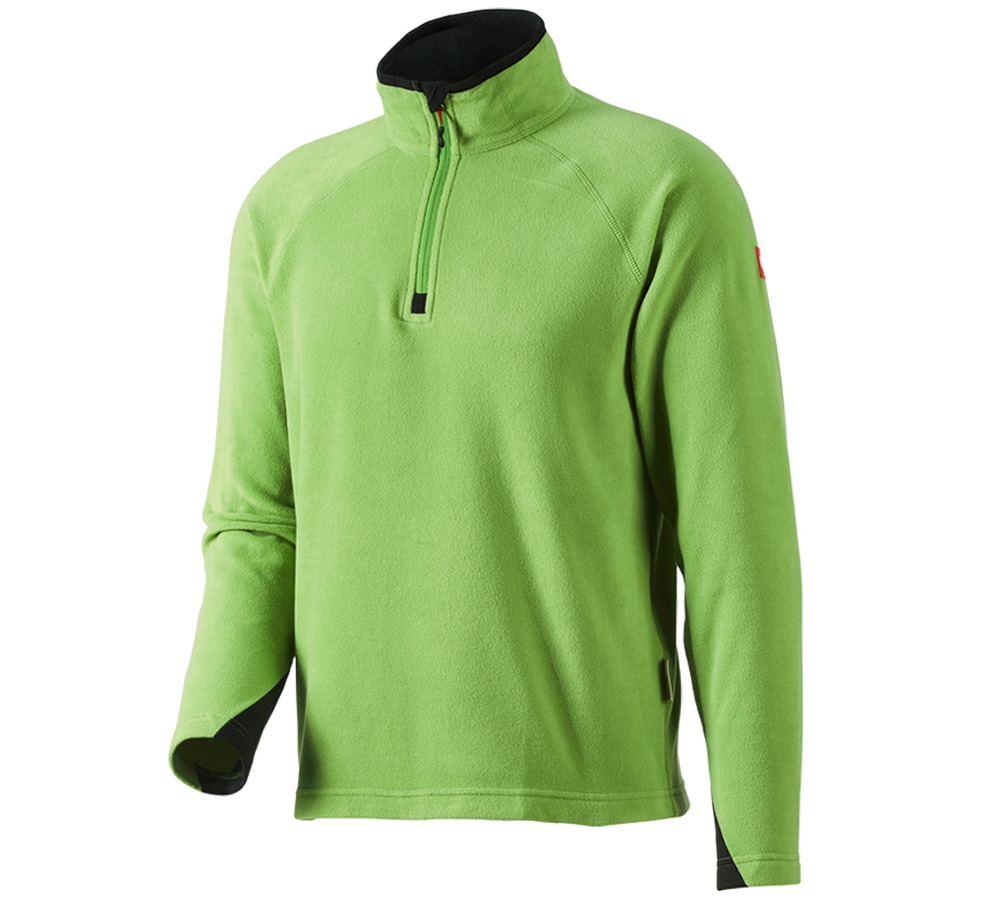 Hauts: Pull camionneur en laine polaire dryplexx® micro + vert d'eau