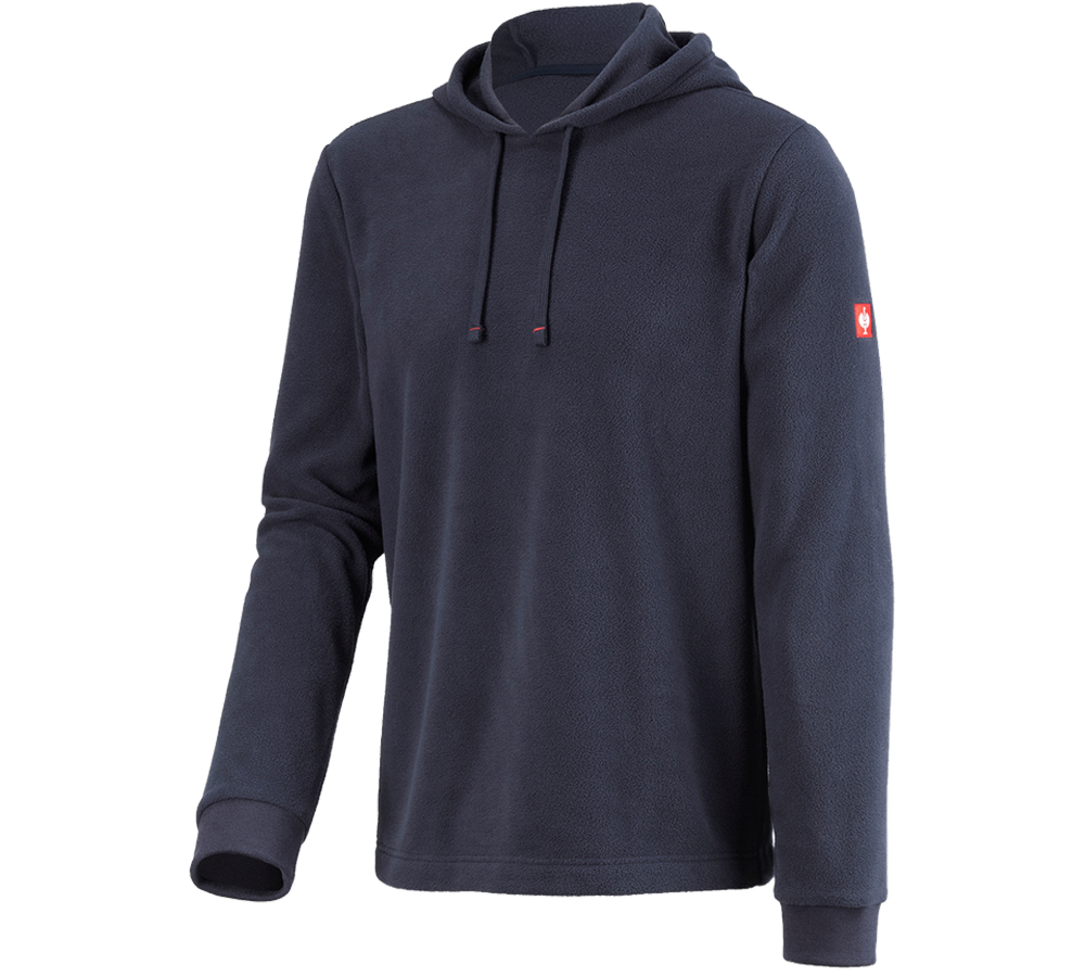 Bovenkleding: e.s. Fleece hoody + donkerblauw