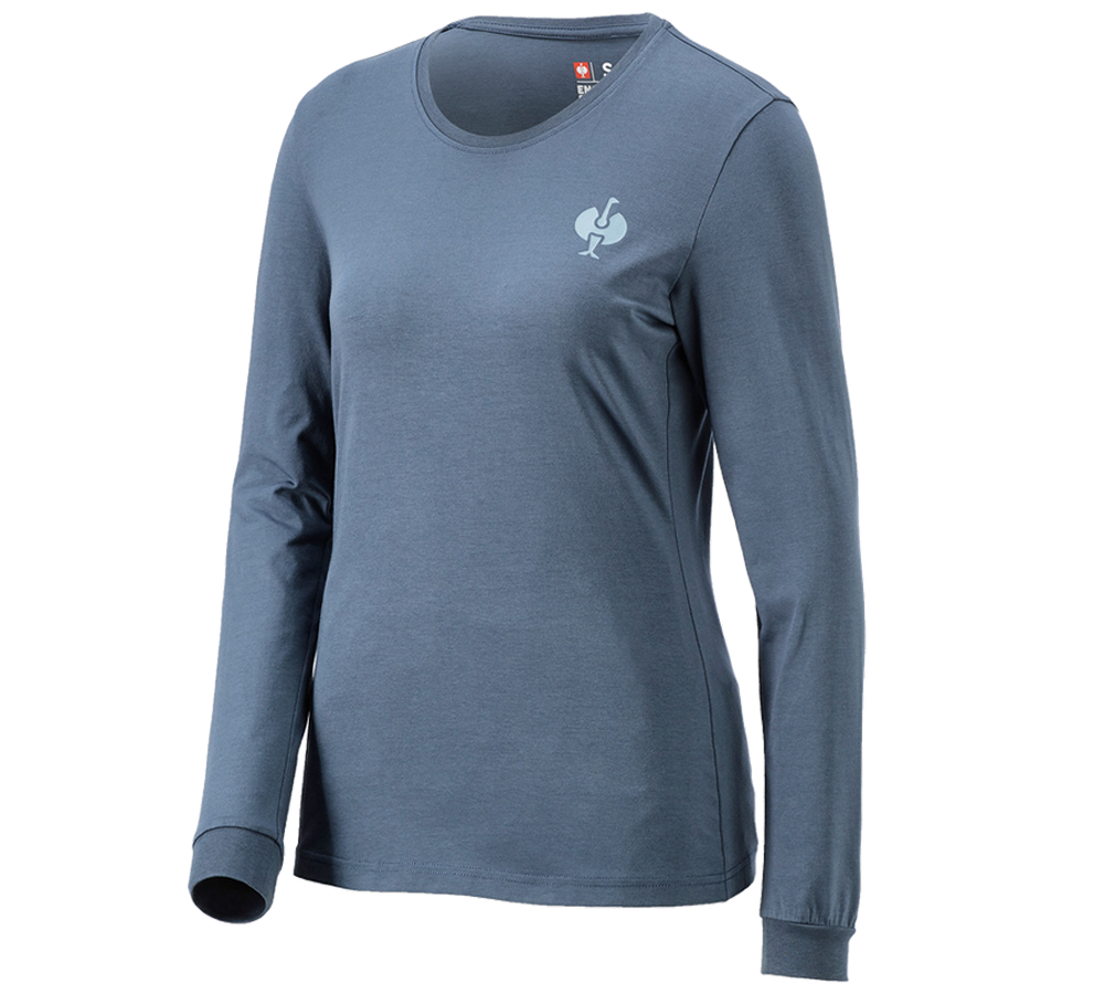 Accessoires: e.s. Pyjama Longsleeve, Damen + oxidblau