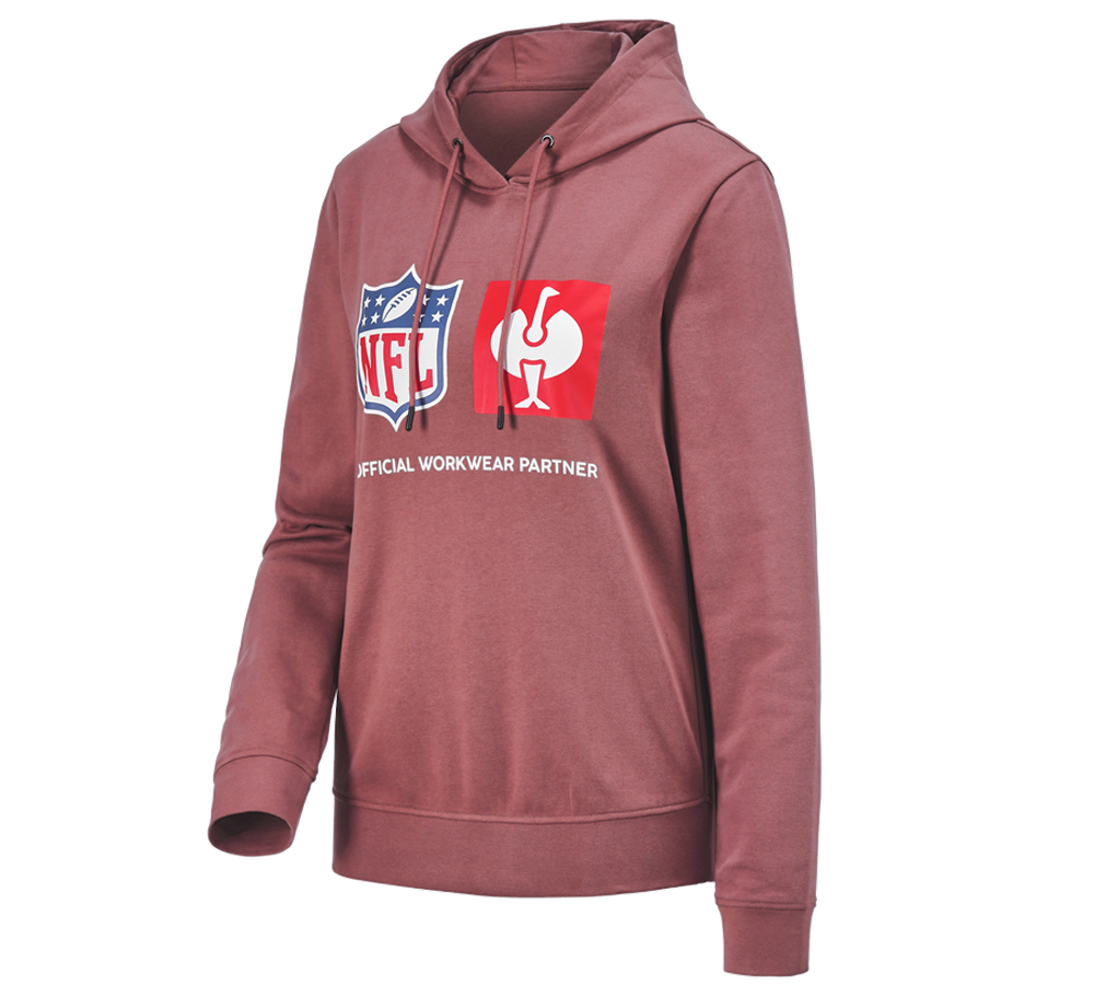 Samenwerkingen: NFL Hoodie cotton, ladies + oxiderood