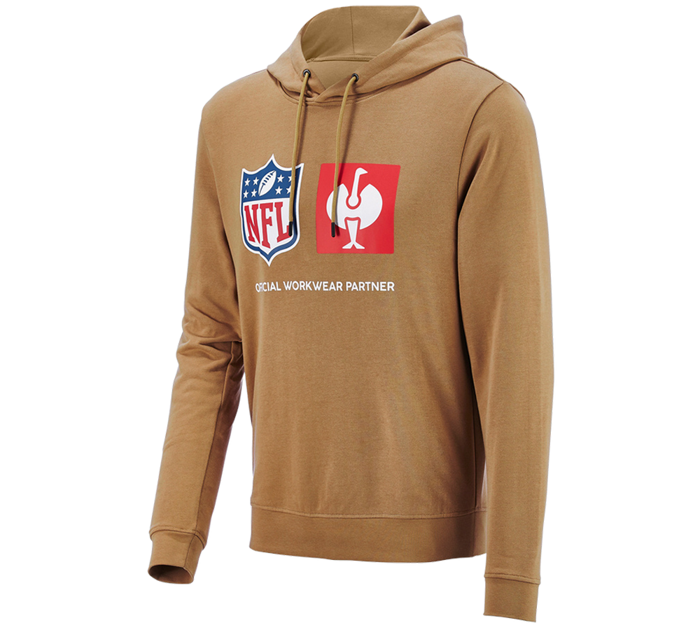 Samenwerkingen: NFL Hoodie cotton + amandelbruin