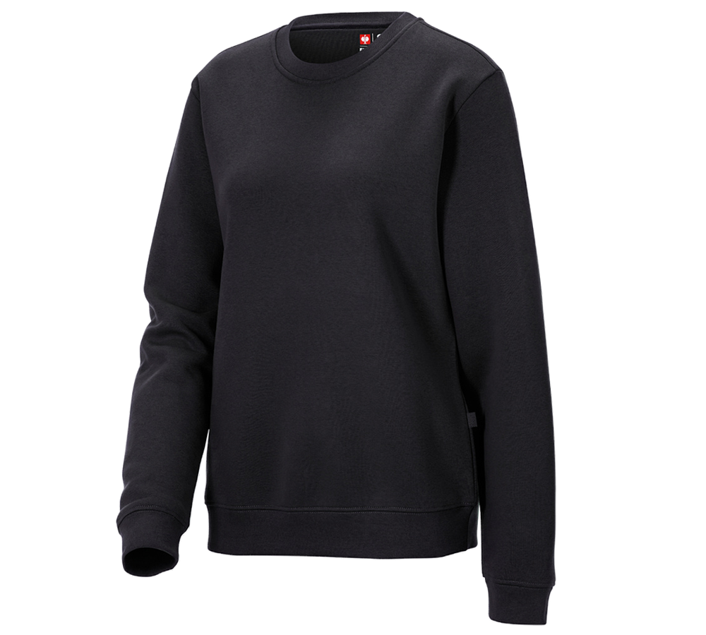 Bovenkleding: e.s. Sweatshirt poly cotton, dames + zwart
