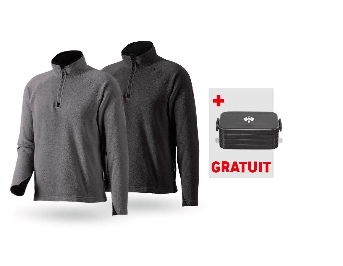 Ensemble de vêtements: KIT : 2x Pull camio. laine polaire dryplexx® micro + anthracite