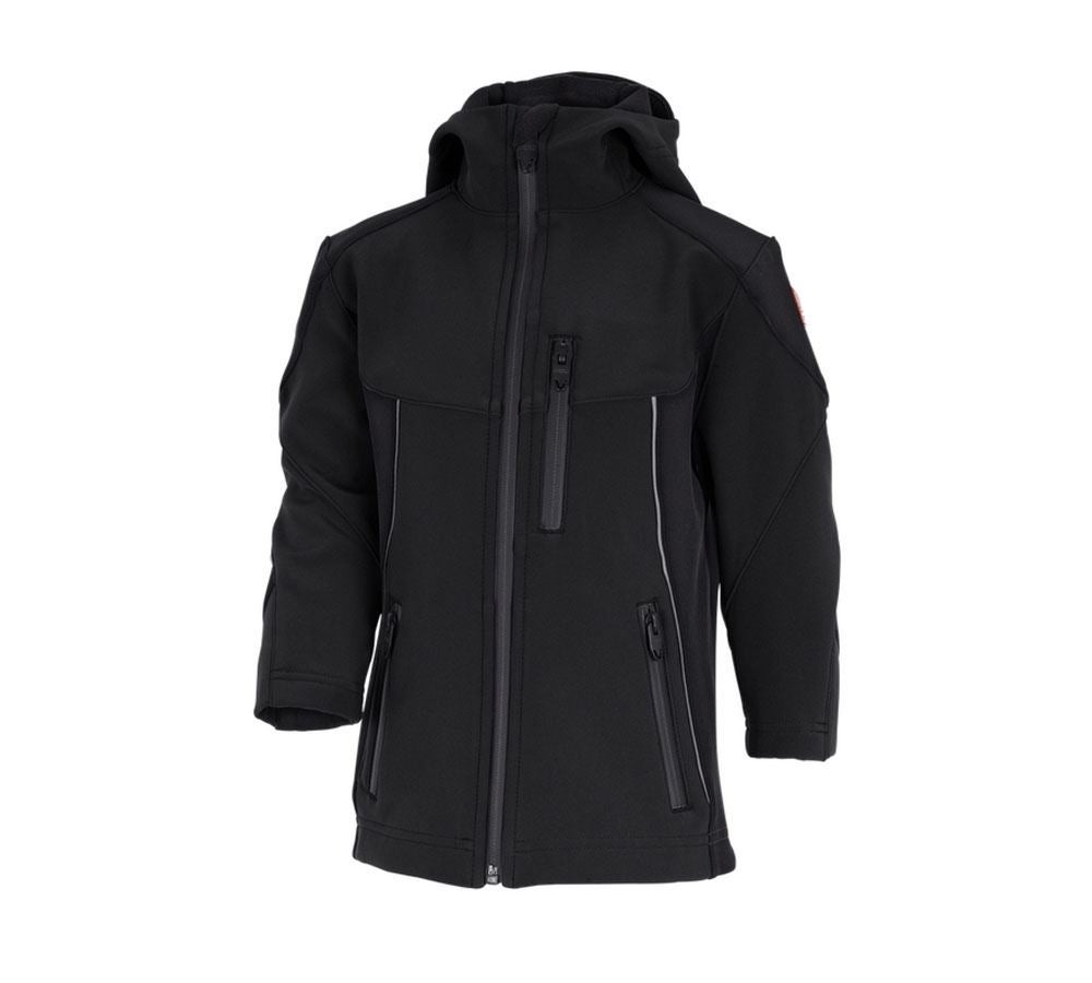 Jacken: Softshell Jacke e.s.vision, Kinder + schwarz