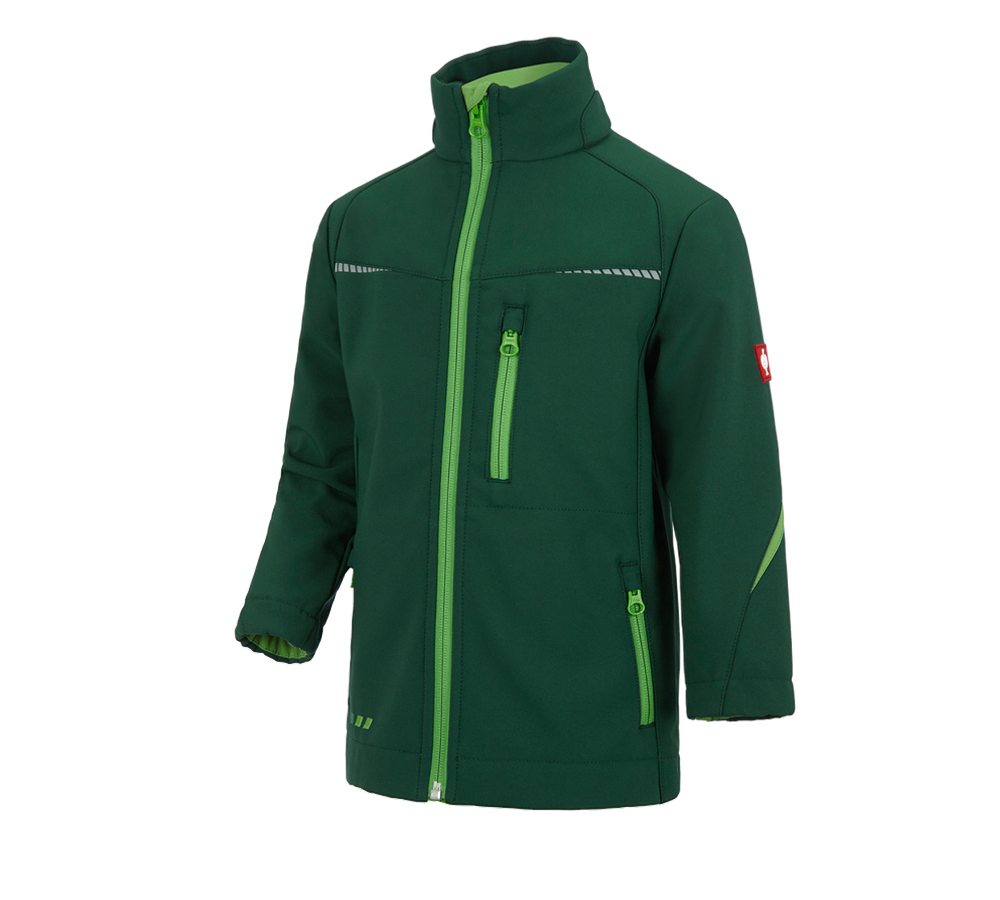 Jacken: Softshelljacke e.s.motion 2020, Kinder + grün/seegrün