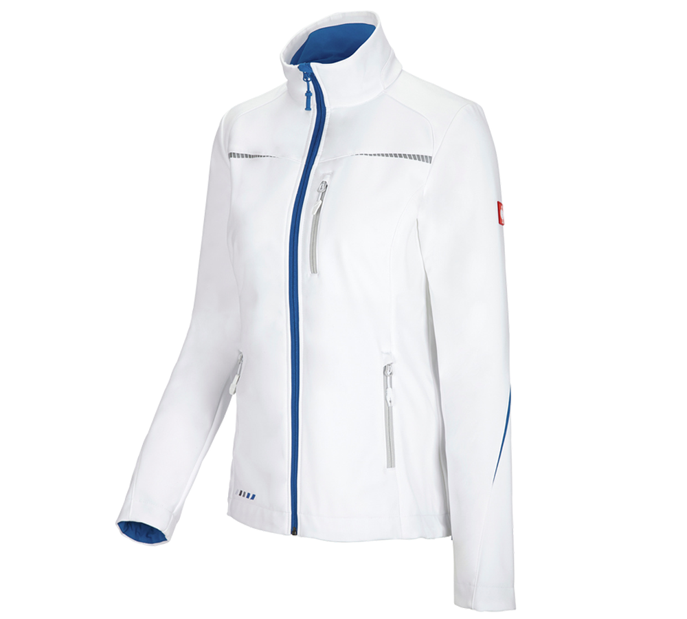 Thèmes: Veste Softshell e.s.motion 2020, femmes + blanc/bleu gentiane