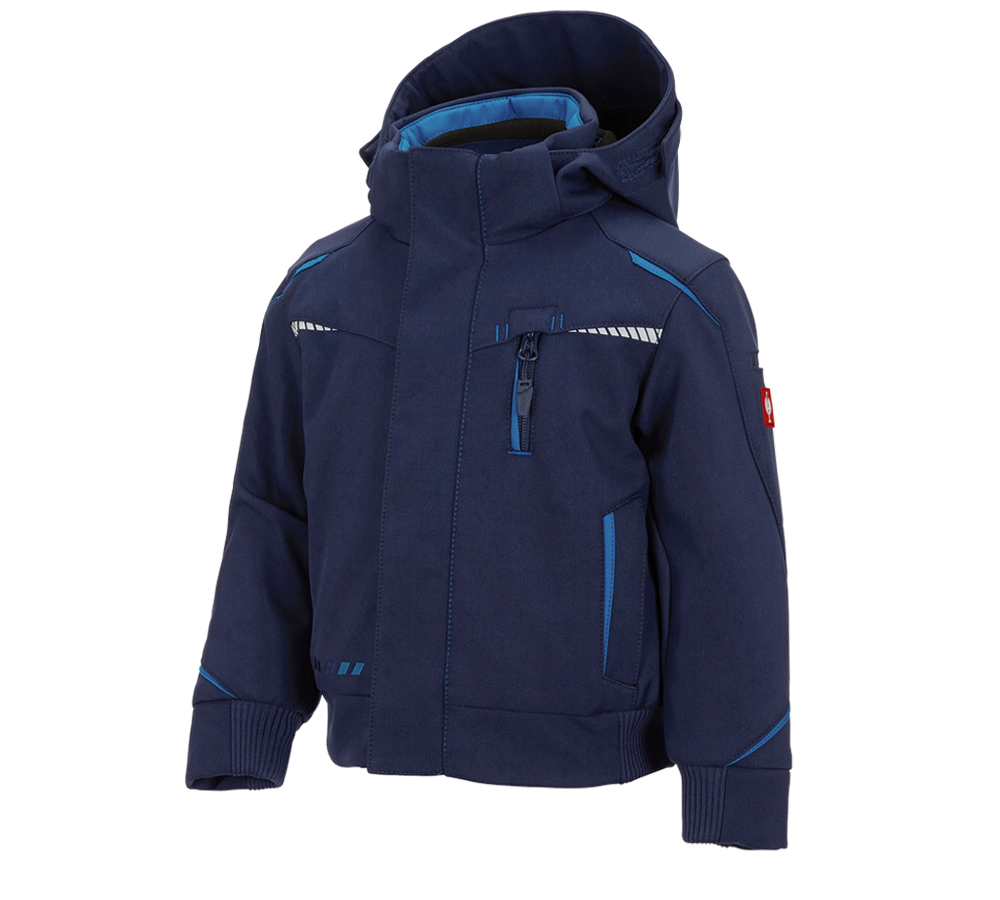 Vestes: Veste softshell d'hiver e.s.motion 2020, enfants + bleu foncé/atoll